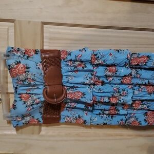Womens tube top belted dress size large rue 21 brand